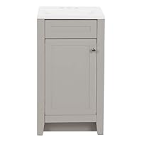 Spring Mill Cabinets Wyre Bathroom 1-Door Cabinet and White Single-Sink Vanity Top, 18.25