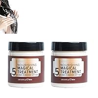 Nourishing Magical Treatment, 5 Seconds To Restore Soft Hair, Magical Deep Treatment Hair Mask, Deep Conditioning Hair Mask, 80ml Hair Repair Cream (2PCS)