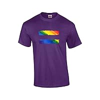 Gay Pride Equal Sign Rainbow Equality LGBTQ Unisex Short Sleeve T-Shirt Graphic Tee