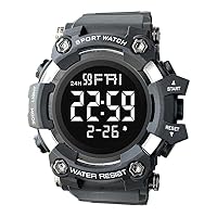 Men Digital Sport Watch Waterproof Stopwatch Countdown Timer Alarm Rubber Strap Wristwatch for Student