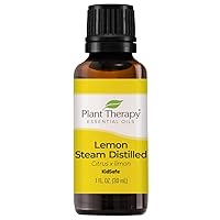 Plant Therapy Lemon Steam Distilled Essential Oil 30 mL (1 oz) 100% Pure, Undiluted, Therapeutic Grade