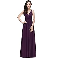 Women's Formal Dresses | V-Neck Women Dresses for Special Occasions, Mother of The Bride Dresses, 8 Colors, Size - 2 to 16