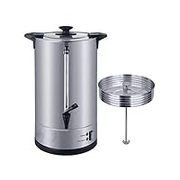 Restaurantware Restpresso 110 Cup Coffee Urn,1 Double Wall Hot Beverage Dispenser-Quick Brewing,For Home, Commercial Use,Stainless Steel Coffee Dispenser,Equipped With Water Gauge , Safety Mechanism,