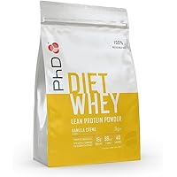 PhD Nutrition Diet Whey High Protein Lean Matrix, Vanilla Crème Protein Powder, High Protein, 1 kg Bag in Box