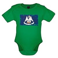 Louisiana Grunge Style Flag - Organic Babygrow/Body Suit
