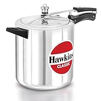 HAWKINS Classic CL8T 8-Liter New Improved Aluminum Pressure Cooker, Small, Silver