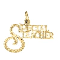 Silver Special Teacher Pendant | 14K Yellow Gold-plated 925 Silver Special Teacher Pendant