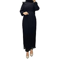Abayas for Women Muslim Dubai Dress Ethnic Style Kurti Muslim Long Sleeve Self Tie Flowy Maxi Dress Long Cardigan Maxi Dress