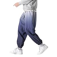 Harajuku Style Gradient Bloomers Wide Leg Trousers for Men Hip Hop Pants Streetwear Casual Bottoms