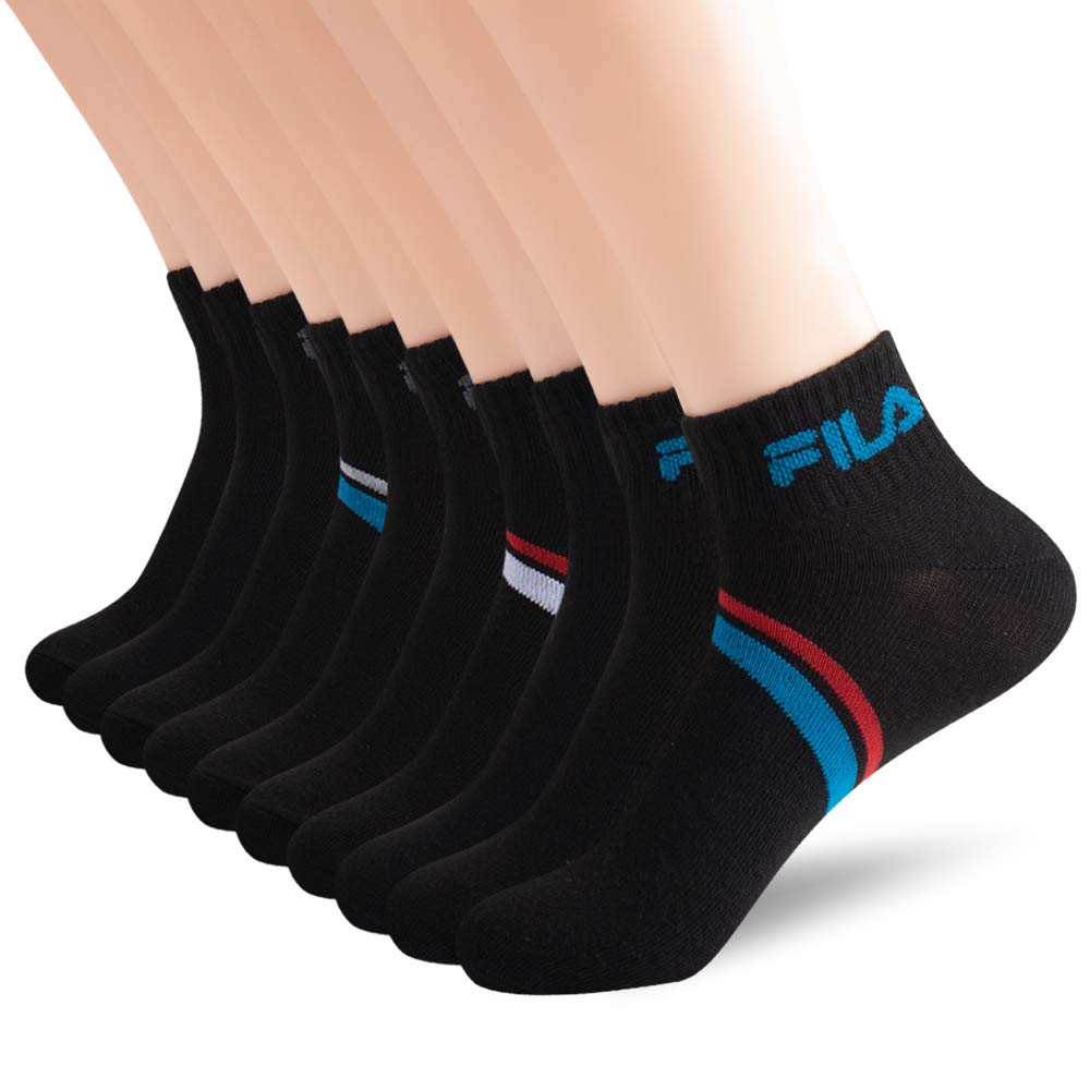 Fila Men's Chevron Striped Quarter Socks