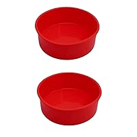 2pcs 6 Inch Silicone Cake Pan for Baking, Round Cake Molds Silicone Baking Pan Non-Stick Quick Release Suitable for Cheesecake Chocolate Cake Brownie Cake puddings