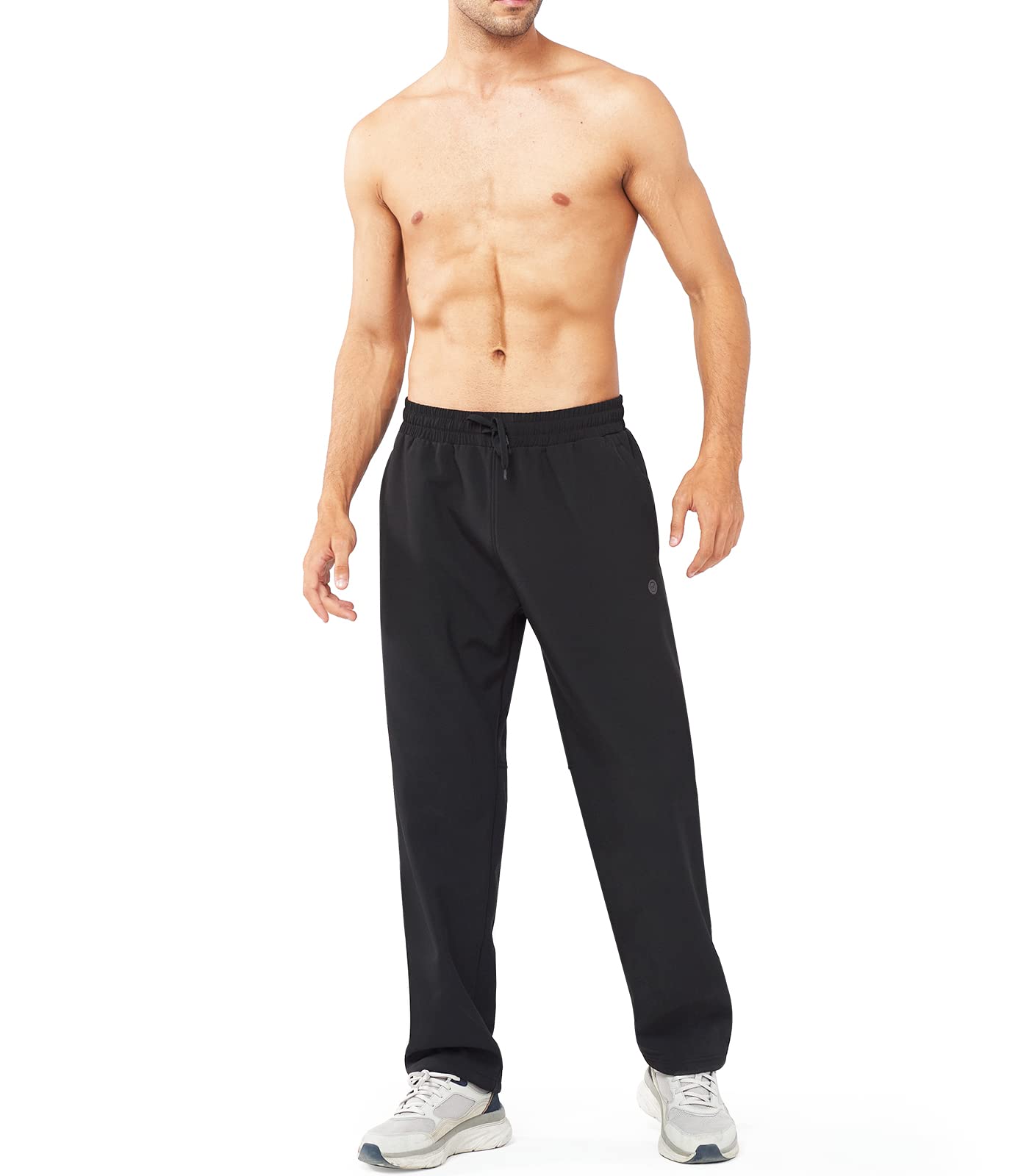 Amazon.com: BALEAF Men's Fleece Lined Sweatpants Winter Athletic Workout Cold  Weather Thermal Warm Open Bottom Pants with Zipper Pockets Black S :  Clothing, Shoes & Jewelry
