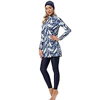 Women Modest Clothing Long Sleeves Sport Swimsuit Muslim Swimwear Islamic Burkinis Hijab Wear Bathing Suit