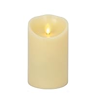 Luminara Moving Flame Flameless Pillar LED Candle, Vanilla Honey Scented Ivory - 5 In