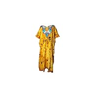 Women Hippie Tie Dye Caftan Kaftan Loungewear Maxi Plus Size Long Dress