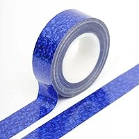 Syntego Solid Foil Holographic Glitter Effect Washi Tape Decorative Self Adhesive Masking Tape 15mm x 5m (Blue)