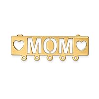 14 kt Yellow Gold Pin Polished Mom Pin 12 x 38 mm