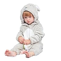 flannel toddler infant cartoon mouse animal fancy costume,hooded romper jumpsuit.