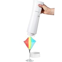 Cordless Shaved Ice Maker By PREMIUS – Lightweight, Rechargeable, Bonus Recipe Book, Resting Stand – Hawaiian Shaved Ice! USB Cord Included – Up to 40 Snow Cones Per Charge! No Molds Needed! (White)