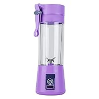 USB Juicer Multifunctional Household Juice Cup 4 Blades Kitchen Portable Quick Juicer Machine 380ml (Color : Purple)