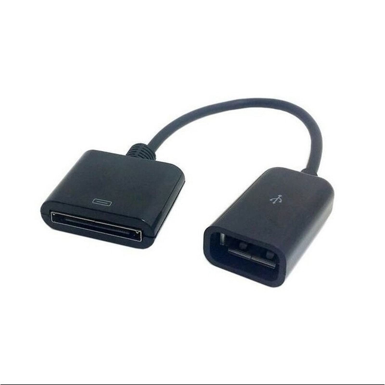 10cm Black Docking 30pin Female to USB 2.0 Female Data Charge Cable for Apple iPhone Ipad Support USB Flash Disk Keyboard Mouse Card Reader
