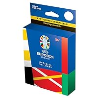 Topps Official Euro 2024 Sticker Collection - Mega Eco Box - Contains 87 Euro 2024 Stickers, 2 Parallel Stickers Plus a 1 Gold Signature Series Sticker.