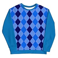 Blue Argyle Unisex Sweatshirt