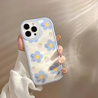 Art Wavy Blue Flower Strawberry Cute Silicone Soft Back case for iPhone 14 x xr 7 8 Plus 13 promax 11 12 Mini xsmax Phone capa,2,for iPhone 7 8