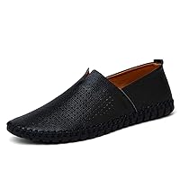 Men's Loafers Comfortable Soft Driving Shoes Slip-on Casual Leather Shoes Walking Shoes