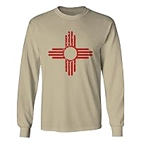 New Mexico Zia Sun Symbol Vintage State Flag Long Sleeve Men's