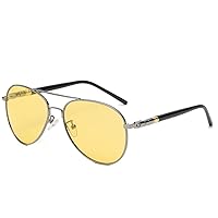 Night Vision Glasses for Driving, Polarized Anti-Glare UV400 Yellow Glasses for Men Rainy Safety Night Time Eyewear