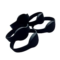 YARONGTECH RFID Bracelet,125khz em4100 RFID Silicone Wristband for Access Control (Pack of 5) (Black)