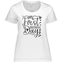 My First Mothers Day with Hearts Women's Plus Size T-Shirt