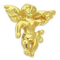 PinMart's Small Shiny Gold Cherub Angel Spiritual Religious Lapel Pin
