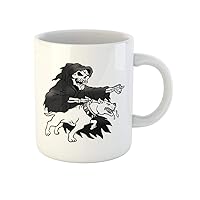 Coffee Mug American Grim Reaper Pit Bull Animal Black Breed Cartoon 11 Oz Ceramic Tea Cup Mugs Best Gift Or Souvenir For Family Friends Coworkers