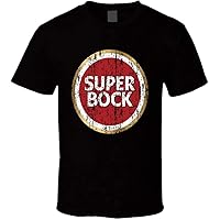 Qanipu Super Bock Portuguese Cool Beer Drink Worn Look T Shirt Black