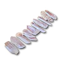 Lemurian Seed Crystal, or Lemurian Quartz from Brazil Raw Natural Rough Crystal Healing Gemstones - 10 piece set