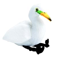 Wild Republic, Audubon, Egret, Authentic Animal Sound, Stuffed Animal, Eight Inches, Gift for Kids, Plush Toy, Fill is Spun Recycled Water Bottles, 24452