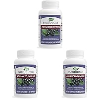 Sambucus Advanced Immune Capsules with Black Elderberry, Vitamin C, Vitamin D, Echinacea and Zinc, Immune System Support with EpiCor*, 80 Capsules (Pack of 3)