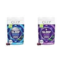 OLLY Extra Strength (5mg) & Regular Strength (3mg) Melatonin Sleep Gummies with L-Theanine, 120 Count BlackBerry Flavor