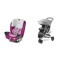 Century Drive On 3-in-1 Car Seat | All-in-One Car Seat for Kids 5-100 lb, Berry & Stroll On 3-Wheel Lightweight Stroller, Metro