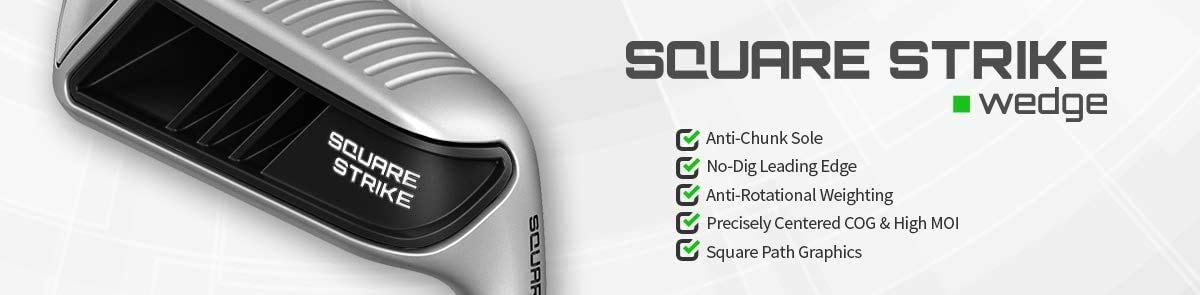 Square Strike Wedge, Black -Right Hand Pitching & Chipping Wedge for Men & Women -Legal for Tournament Play -Engineered by Hot List Winning Designer -Cut Strokes from Your Golf Game Fast