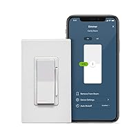 Decora Smart Dimmer Switch, Wi-Fi 2nd Gen, Neutral Wire Required, Works with Matter, My Leviton, Alexa, Google Assistant, Apple Home/Siri & Wired or Wire-Free 3-Way, D26HD-2RW, White