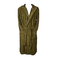 Tommy Hilfiger Terry bathrobe man with hood with embroidered logo article UM0UM02373 TOWELLING ROBE, MS2 Putting green, Medium