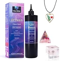 500g Clear UV Resin Hard Type New Formula One Minute Ultraviolet Solar Quick Curing Epoxy Resin Glue for Casting & Coating/Molds/Jewelry Pendants Earrings Bracelets Making/DIY Crafts, Bulky Pack