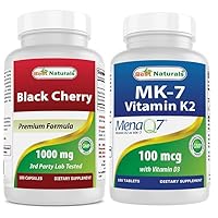 Best Naturals Black Cherry 1000 Mg & Vitamin K2 (MK7) with D3