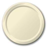 Creative Converting Touch of Color 24 Count Paper Banquet Plates, Ivory