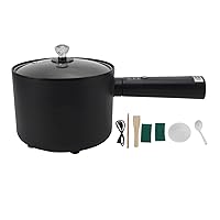 Electric Hot Pot Cooker Steamer,Multifunctional Non-stick Pan,Electric Hot Pot,1.8L Large Capacity Multifunction Long Handle Portable Mini Electric Pot for Dormitory Office(US), electric pot hot