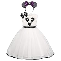 IBTOM CASTLE First Halloween Princess Dress Up Costume for Baby Girls Tutu Pumpkin Ghost Pageant Birthday Party Fancy Skirt