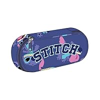 CERDÁ LIFE'S LITTLE MOMENTS - Oval Travel Accessory Pencil Cases - Toiletry Bag, Purple (2700001126), Berry, Stitch Oval Pencil Case